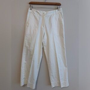 Tommy Bahama women’s off-white zip-up shell button stretch cotton pants size 6